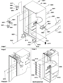 Cabinet Parts parts for Amana Side-By-Side Refrigerator SRD25S3E-P1190325WE from AppliancePartsPros.com