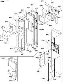 Freezer Door parts for Amana Side-By-Side Refrigerator SRD25S3W-P1190317WW from AppliancePartsPros.com