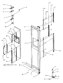 Freezer Door Hinge / Trim parts for Amana Side-By-Side Refrigerator SRD25S5E-P1190302WE from AppliancePartsPros.com