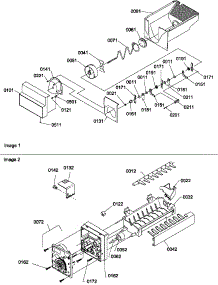 Ice Bucket Auger And Ice Maker Parts parts for Amana Side-By-Side Refrigerator SRD25S5E-P1190305WE from AppliancePartsPros.com