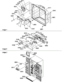 Ice & Water Cavity, Electronic Bracket, & Toe Grille parts for Amana Side-By-Side Refrigerator SRD25S5L-P1190305WL from AppliancePartsPros.com