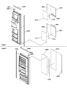 Refrigerator / Freezer Door Trim And Panels parts for Amana Side-By-Side Refrigerator SRD25TPE-P1190308WE from AppliancePartsPros.com