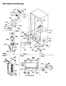 Drain, Rollers, Evap Assembly parts for Amana Side-By-Side Refrigerator SRD26VPSE-P1315205WE from AppliancePartsPros.com