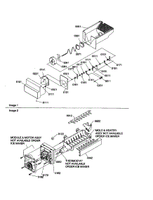 Ice Bucket Auger And Ice Maker parts for Amana Side-By-Side Refrigerator SRD26VPSE-P1315205WE from AppliancePartsPros.com