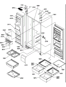Refrigerator / Freezer Shelves, Lights, And Hinges parts for Amana Side-By-Side Refrigerator SRD27S2L-P1190321WL from AppliancePartsPros.com