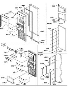Refrigerator Door parts for Amana Side-By-Side Refrigerator SRD27TPE-P1190312WE from AppliancePartsPros.com
