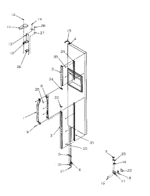 Freezer Door parts for Amana Side-By-Side Refrigerator SRD325S5W-P1199401WW from AppliancePartsPros.com