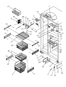 Freezer Shelving And Refrigerator Light parts for Amana Side-By-Side Refrigerator SRD325S5W-P1199401WW from AppliancePartsPros.com