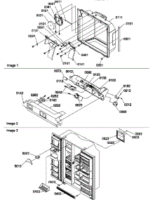 Ice / Water Cavity, Electronic Bracket Assy & Toe Grille parts for Amana Side-By-Side Refrigerator SRD327S3L-P1312502WL from AppliancePartsPros.com