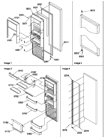 Refrigerator Door parts for Amana Side-By-Side Refrigerator SRD520SE-P1186302WE from AppliancePartsPros.com