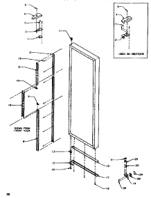 Door / Hinge / Trim Refrigerator parts for Amana Side-By-Side Refrigerator SRD520SL-P1186301WL from AppliancePartsPros.com