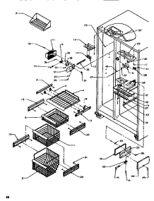 Freezer Shelving & Ref Light parts for Amana Side-By-Side Refrigerator SRD520SL-P1186301WL from AppliancePartsPros.com
