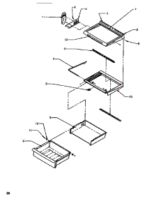 Shelving & Drawers (Ref) parts for Amana Side-By-Side Refrigerator SRD520SL-P1186301WL from AppliancePartsPros.com