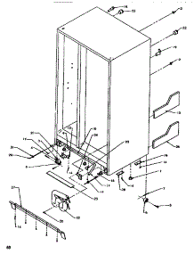 Drain System & Rollers parts for Amana Side-By-Side Refrigerator SRD520SL-P1186301WL from AppliancePartsPros.com