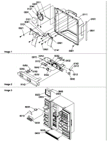 Ice & Water Cavity, Electronic Bracket, & Toe Grille parts for Amana Side-By-Side Refrigerator SRD520SW-P1186302WW from AppliancePartsPros.com