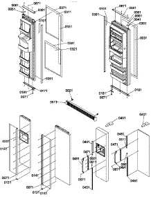 Handles, Trim, And Toe Grille Kits parts for Amana Side-By-Side Refrigerator SRD520TW-P1308801WW from AppliancePartsPros.com