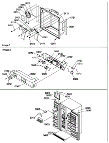 Ice / Water Cavity, Electronic Bracket Assy & Toe Grille parts for Amana Side-By-Side Refrigerator SRD522TW-P1313301WW from AppliancePartsPros.com
