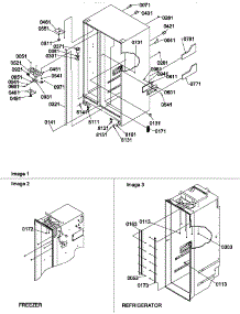 Cabinet Parts parts for Amana Side-By-Side Refrigerator SRD522TW-P1313301WW from AppliancePartsPros.com