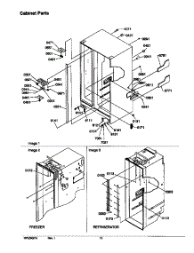 Cabinet Parts parts for Amana Side-By-Side Refrigerator SRD526SL-P1184802WL from AppliancePartsPros.com
