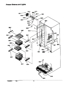 Freezer Shelves And Lights parts for Amana Side-By-Side Refrigerator SRD526TW-P1310201WW from AppliancePartsPros.com