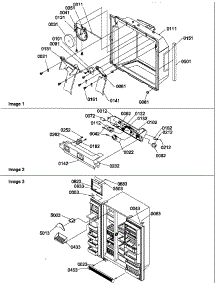 Ice / Water Cavity, Electronic Bracket Assy & Toe Grille parts for Amana Side-By-Side Refrigerator SRD526TW-P1313401WW from AppliancePartsPros.com