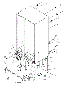 Drain And Rollers parts for Amana Side-By-Side Refrigerator SRDE27S3E-P1190601WE from AppliancePartsPros.com