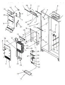 Evaporator & Air Handling parts for Amana Side-By-Side Refrigerator SRDE27S3L-P1190601WL from AppliancePartsPros.com