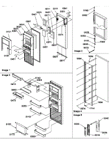 Refrigerator Door parts for Amana Side-By-Side Refrigerator SRDE27TPE-P1190603WE from AppliancePartsPros.com