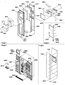 Freezer Door And Toe Grille parts for Amana Side-By-Side Refrigerator SRDE327S3E-P1307103WE from AppliancePartsPros.com