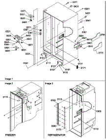 Cabinet Parts parts for Amana Side-By-Side Refrigerator SRDE327S3E-P1307106WE from AppliancePartsPros.com
