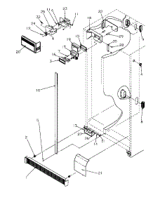 Refrigerator / Freezer Controls And Cabinet Parts parts for Amana Side-By-Side Refrigerator SRDE327S3L-P1184903W from AppliancePartsPros.com