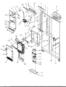 Evaporator And Air Handling parts for Amana Side-By-Side Refrigerator SRDE327S3W-P1184903W from AppliancePartsPros.com