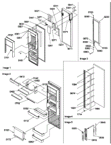 Refrigerator Door parts for Amana Side-By-Side Refrigerator SRDE327S3W-P1184906WW from AppliancePartsPros.com