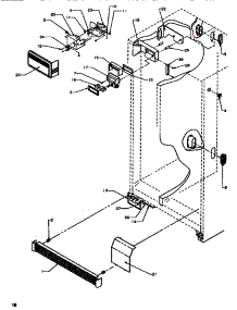 Controls & Cabinet (Ref / Frz) parts for Amana Side-By-Side Refrigerator SRDE520SBW-P1183102WW from AppliancePartsPros.com