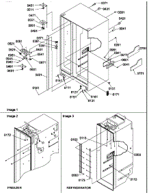 Cabinet Parts parts for Amana Side-By-Side Refrigerator SRDE520TBW-P1308702WW from AppliancePartsPros.com