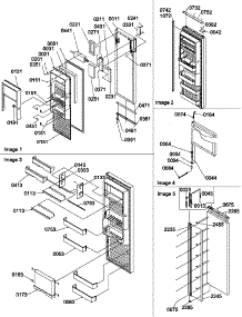 Refrigerator Door parts for Amana Side-By-Side Refrigerator SRDE520TW-P1308701WW from AppliancePartsPros.com