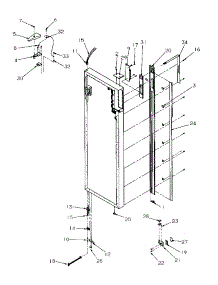 Refrigerator Door Hinge And Trim Parts parts for Amana Side-By-Side Refrigerator SRDE528SBW-P1184902WW from AppliancePartsPros.com