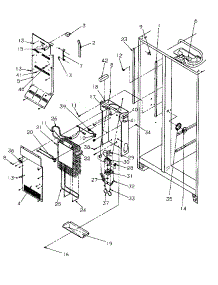 Evaporator And Air Handling parts for Amana Side-By-Side Refrigerator SRDE528SBW-P1184902WW from AppliancePartsPros.com