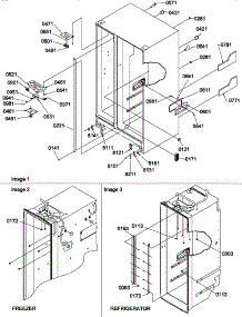 Cabinet Parts parts for Amana Side-By-Side Refrigerator SRDE528SBW-P1184905WW from AppliancePartsPros.com