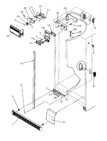Refrigerator / Freezer Controls And Cabinet Parts parts for Amana Side-By-Side Refrigerator SRDE528SW-P1184901WW from AppliancePartsPros.com