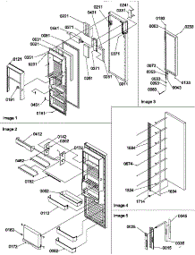 Refrigerator Door parts for Amana Side-By-Side Refrigerator SRDE528TW-P1310301WW from AppliancePartsPros.com