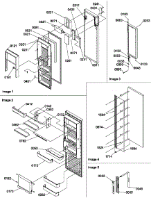 Refrigerator Door parts for Amana Side-By-Side Refrigerator SRDE528TW-P1312601WW from AppliancePartsPros.com