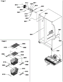 Freezer Shelves And Lights parts for Amana Side-By-Side Refrigerator SRDE528VW-P1320403WW from AppliancePartsPros.com