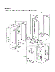 Refrigerator Door Parts parts for Lg Bottom-Mount Refrigerator SRFVC2406S/00 from AppliancePartsPros.com