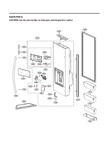 Dispenser Door Parts parts for Lg Bottom-Mount Refrigerator SRFVC2416S/00 from AppliancePartsPros.com