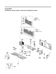Cycle Parts parts for Lg Bottom-Mount Refrigerator SRFVC2416S/00 from AppliancePartsPros.com