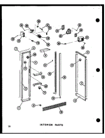 Interior Parts parts for Amana Side-By-Side Refrigerator SRI19D-P73900-15W from AppliancePartsPros.com