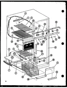 Freezer Shelves parts for Amana Side-By-Side Refrigerator SRI19GG-P7745504WG from AppliancePartsPros.com