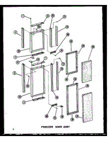 Freezer Door Assy parts for Amana Side-By-Side Refrigerator SRI19W-P60340-50W from AppliancePartsPros.com