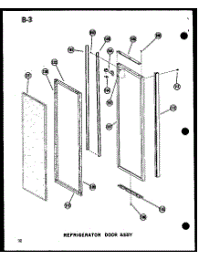 Refrigerator Door Assy parts for Amana Side-By-Side Refrigerator SRI19WC-P60350-36WC from AppliancePartsPros.com